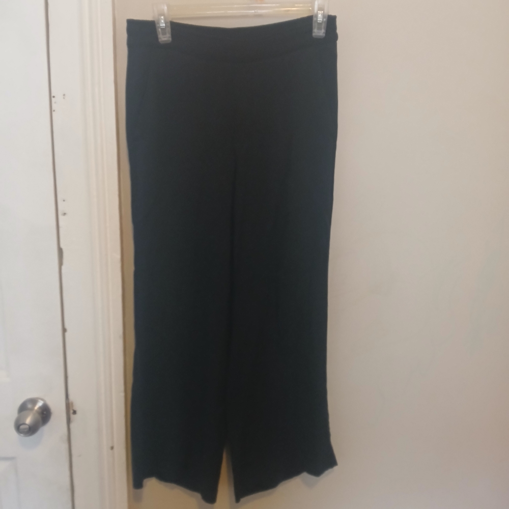 Old Navy Black Petite Rayon Wide Leg Pants
